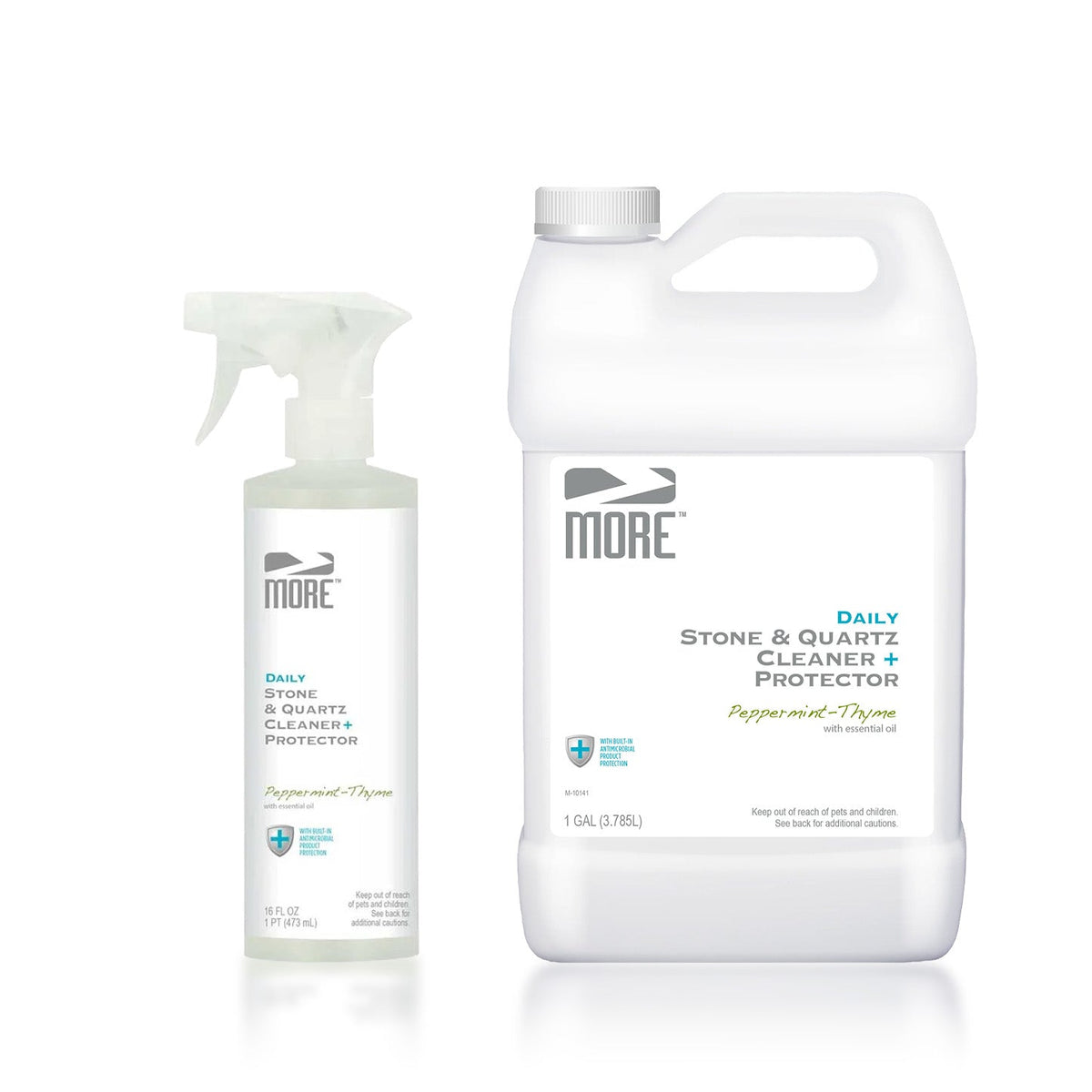 Antimicrobial Daily Countertop Cleaning Kit – Peppermint & Thyme, No Additional Cleaner, No Towels (C-03-0005)