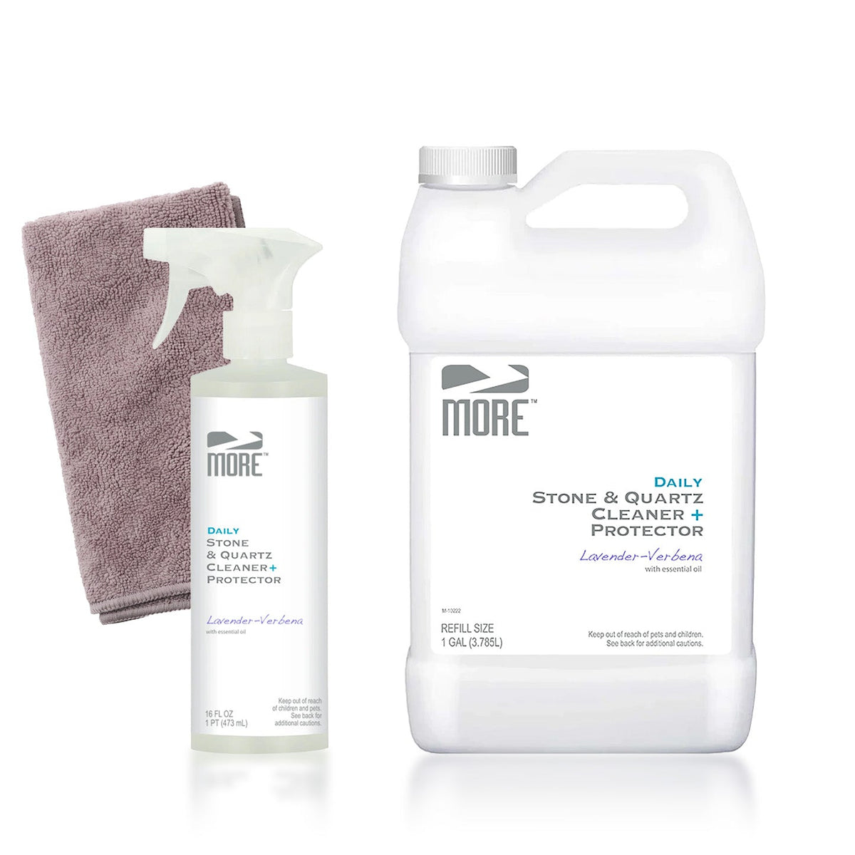 Daily Countertop Cleaning Kit – Lavender Verbena, No Additional Cleaner, Single Towel (CT-03-0005)