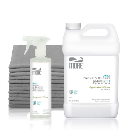 Antimicrobial Daily Countertop Cleaning Kit – Peppermint & Thyme, No Additional Cleaner, Add Towel Pack (CT-03-0010)