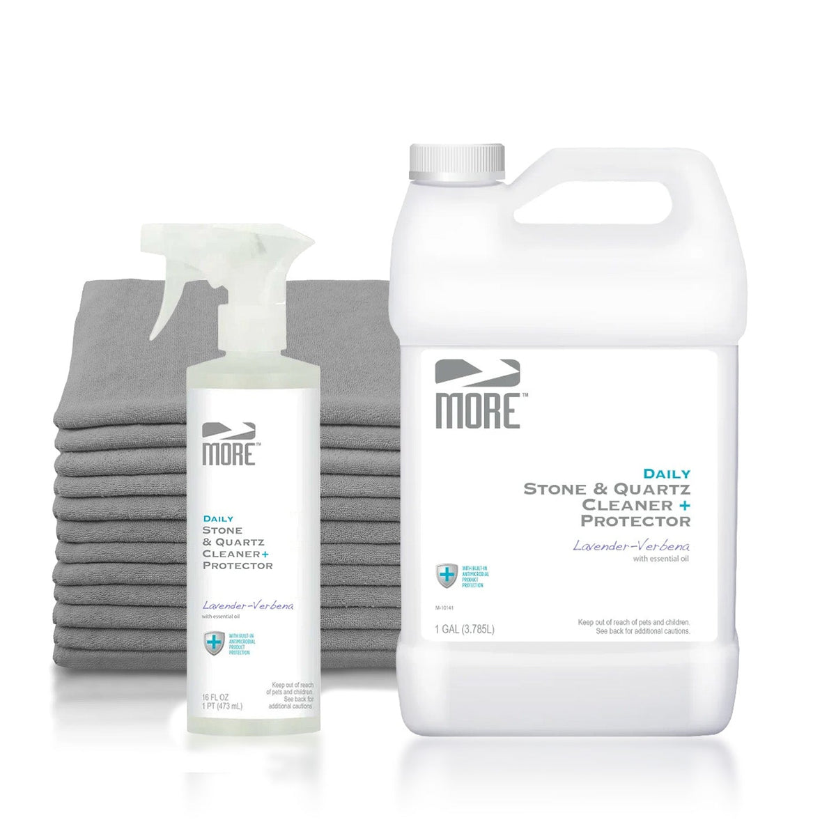 Antimicrobial Daily Countertop Cleaning Kit – Lavender Verbena, No Additional Cleaner, Add Towel Pack (CT-03-0014)