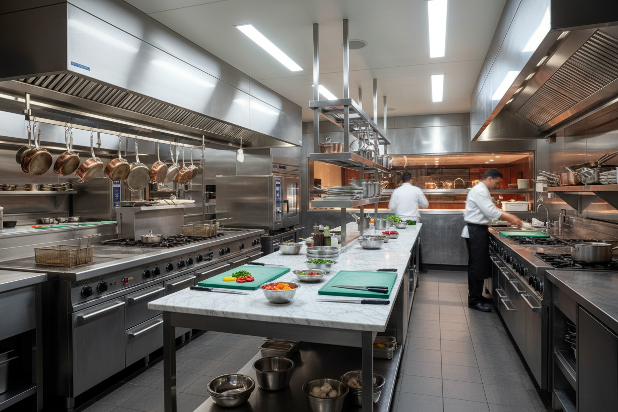 high end restaurant kitchen