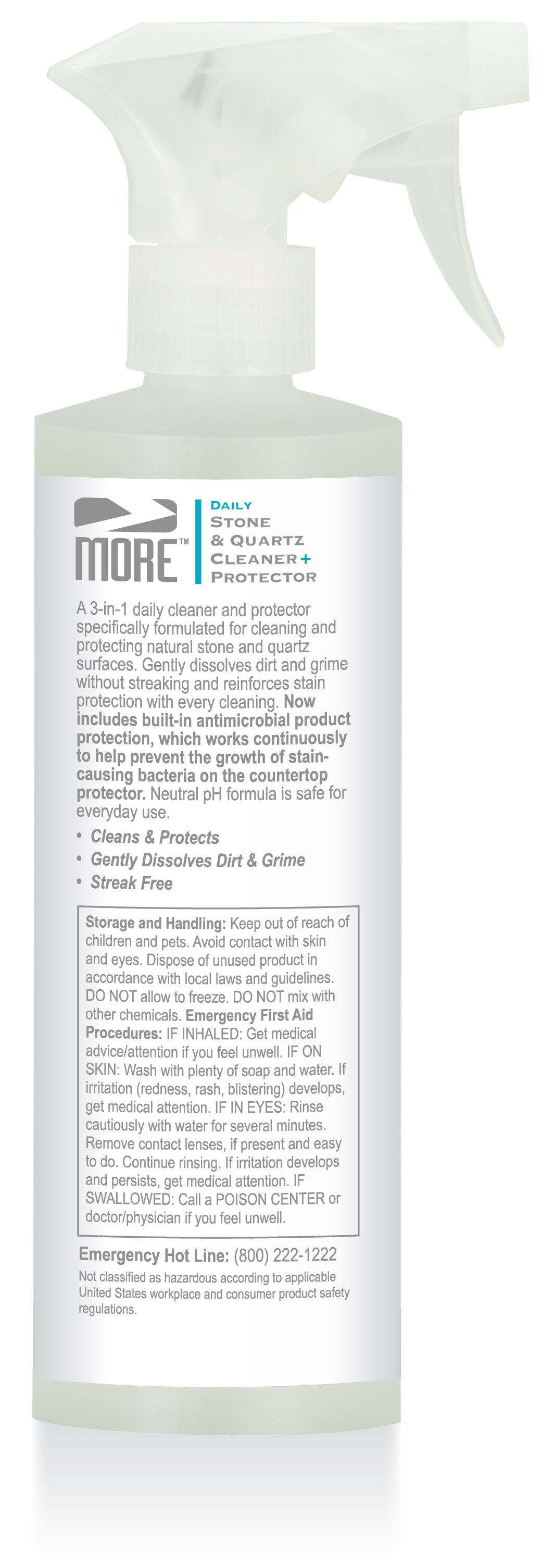MORE® Stone & Quartz Cleaner - with Antimicrobial Protection