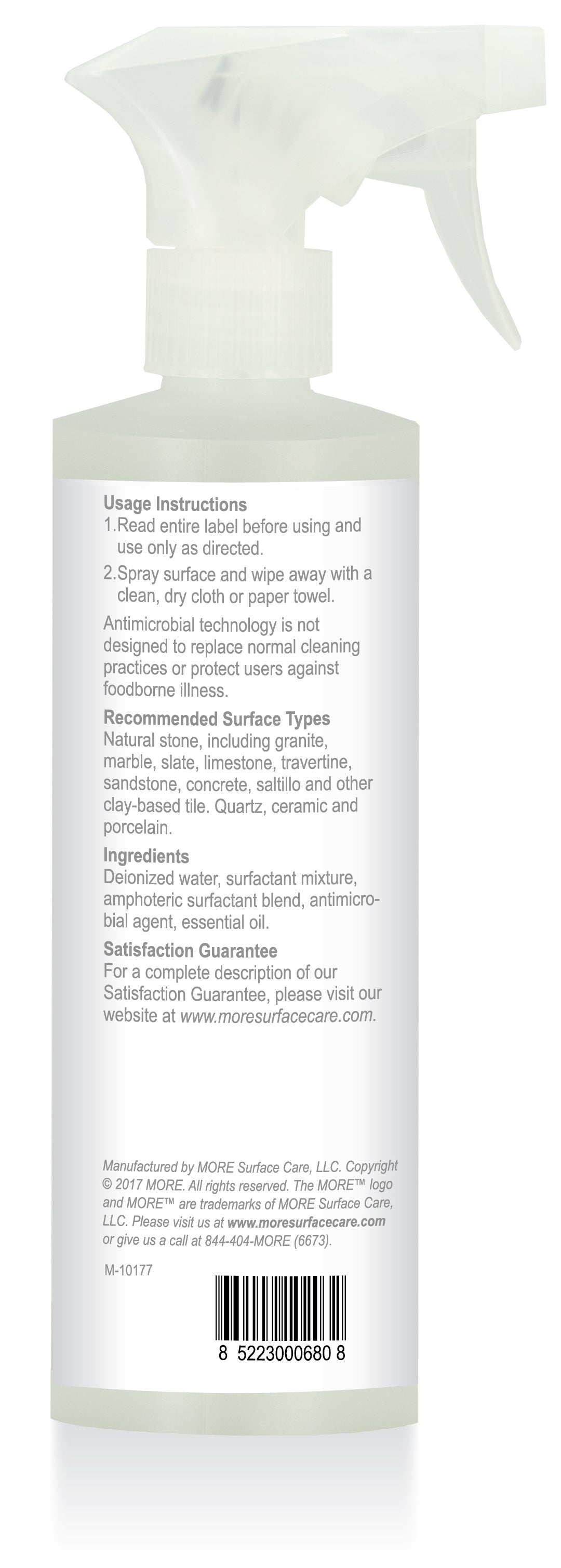 MORE® Stone & Quartz Cleaner - with Antimicrobial Protection
