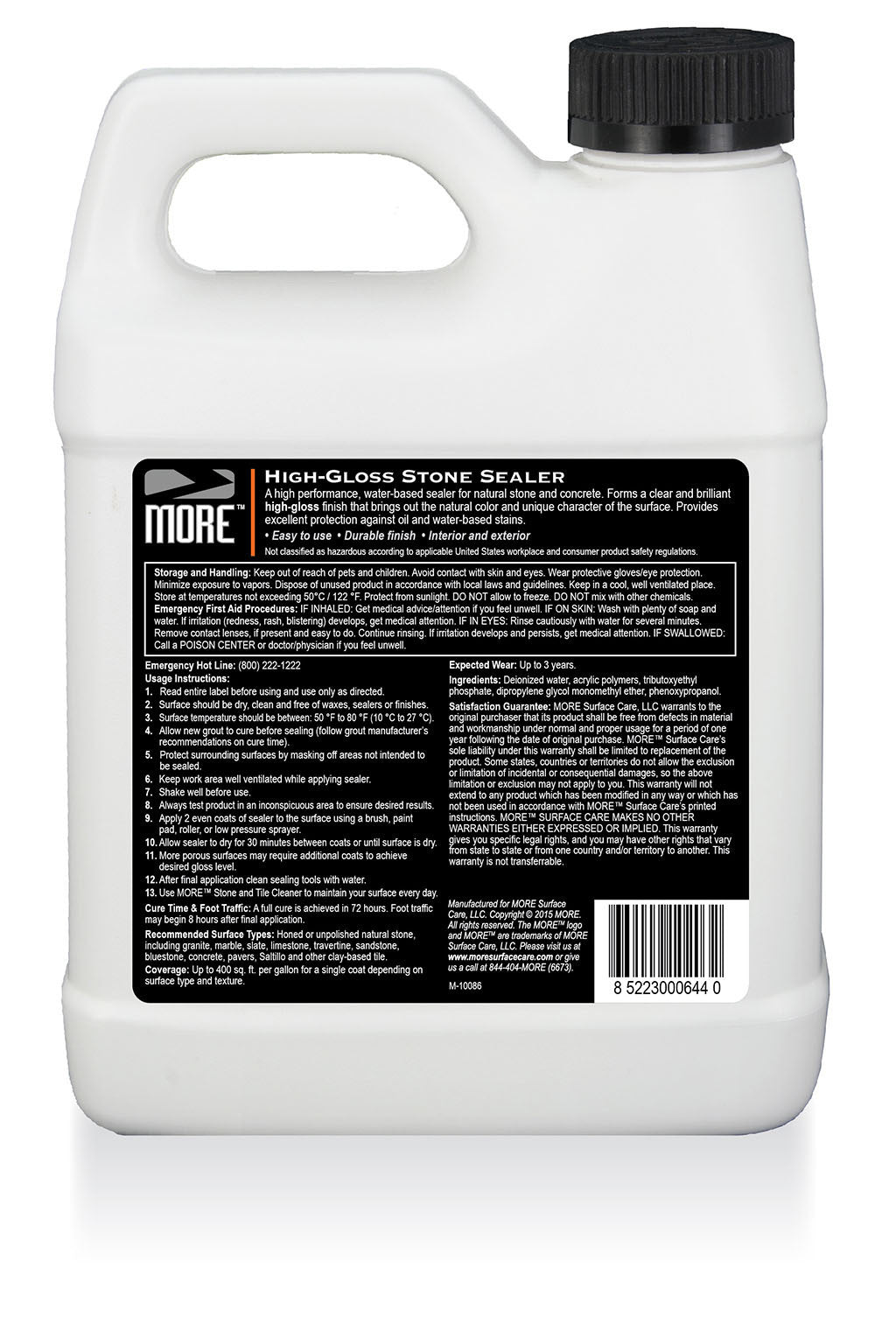 MOREâ„¢ High-Gloss Stone Sealer - MORE Surface Care