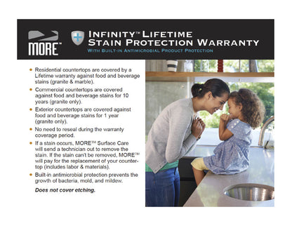 MORE® Infinity® Lifetime Warranty Stone Sealer