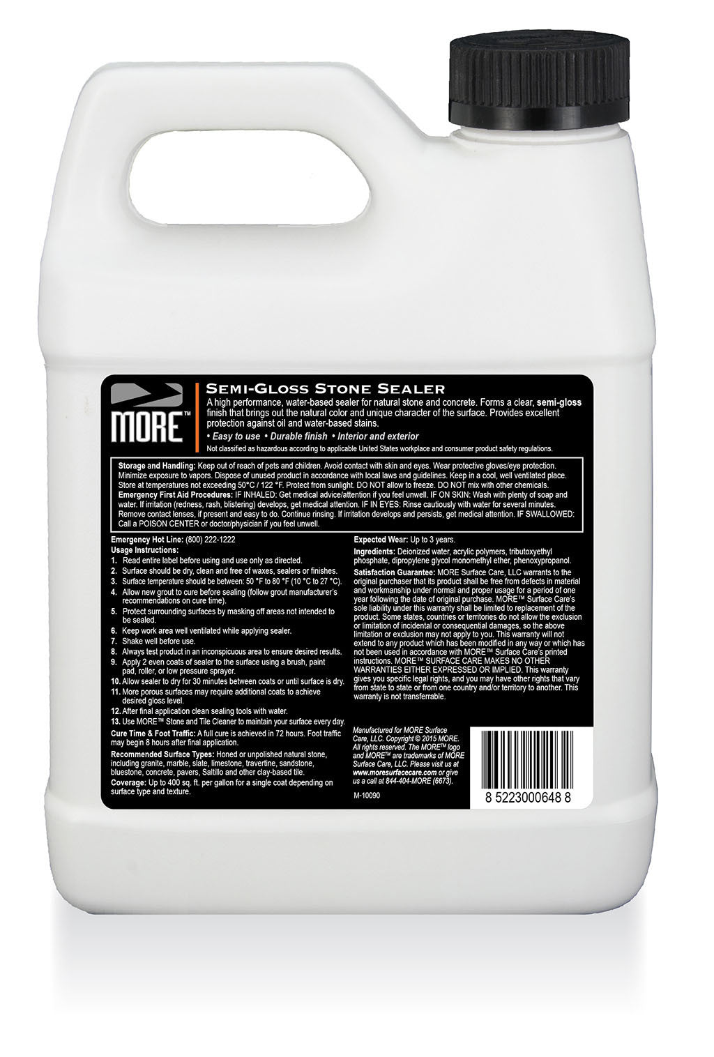 MOREâ„¢ Semi-Gloss Stone Sealer - MORE Surface Care