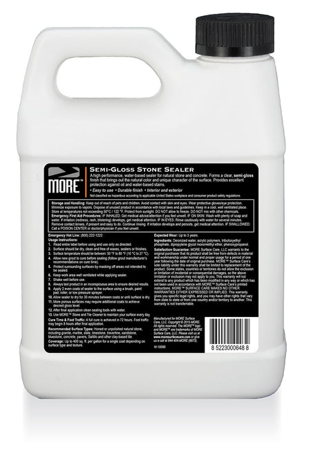 MOREâ„¢ Semi-Gloss Stone Sealer - MORE Surface Care